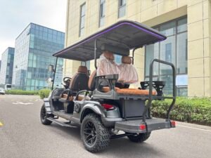 4+2 seater golf cart with custom front headlights and soundbar (personalized design) Thumbnail 3