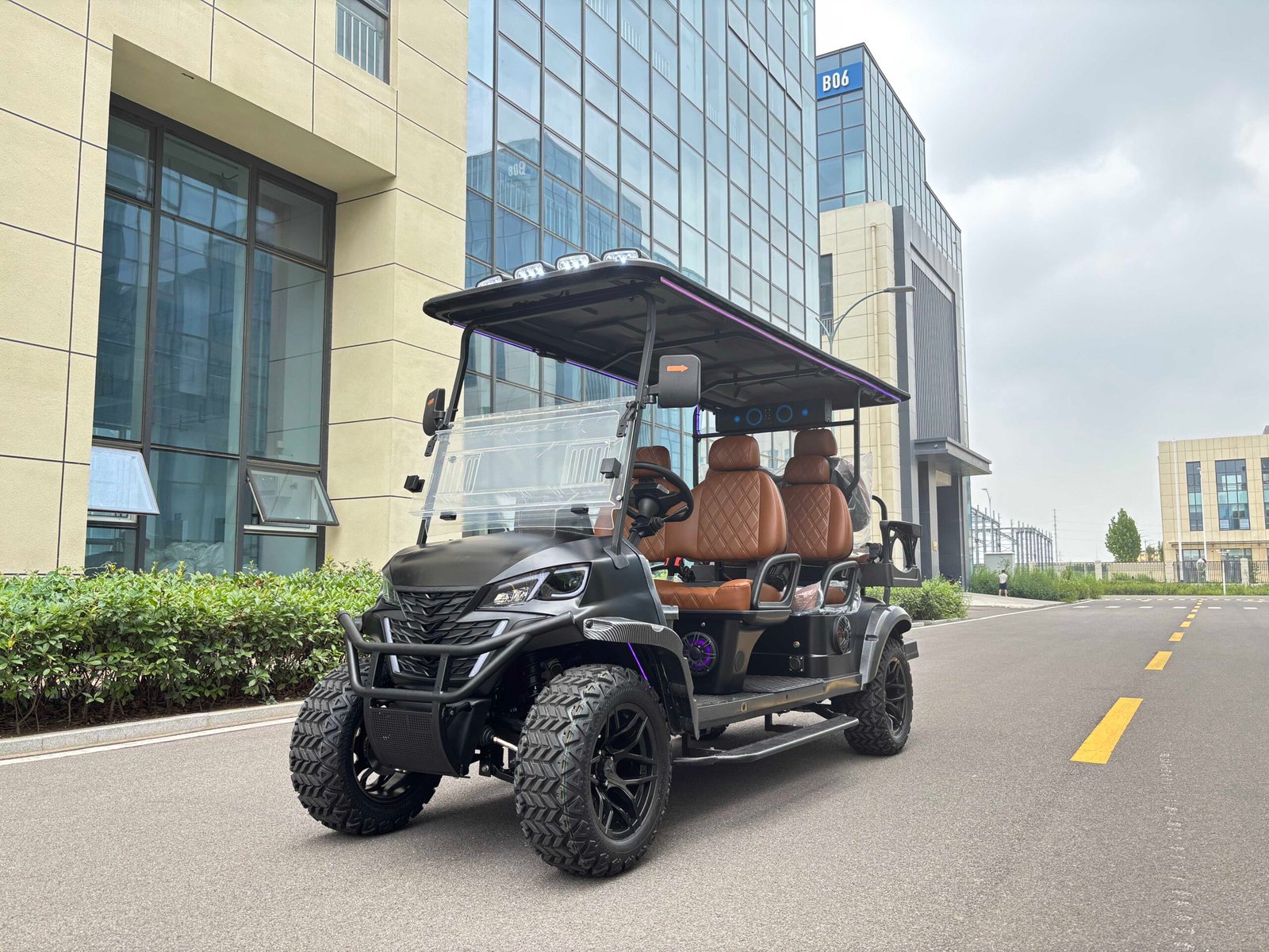 4+2 seats black golf cart american version 4+2 seats black golf cart american version