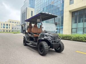 4+2 seater golf cart with custom front headlights and soundbar (personalized design) Thumbnail 2