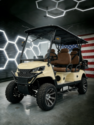 4+2 seater golf cart customized with full diamond wheels