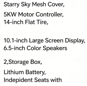 ant cartusa 4 passenger forward facing white electric golf cart | pickup price $5500